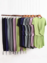 Three Pieces Solid Color Comfort T-Shirt And Pants Suit